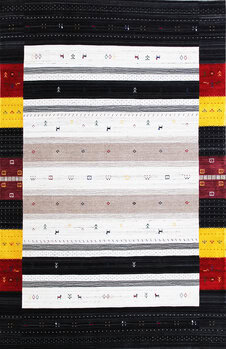 Gabbeh-Loom - Teppich aus Indien,  Schurwolle, Größe: 202x300cm Sonderpreis: € 1.271,-