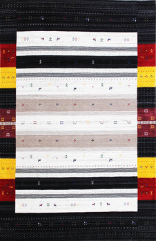 Gabbeh-Loom - Teppich aus Indien,  Schurwolle, Größe: 202x302cm Sonderpreis: € 1.279,-