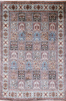 Kashmir-Seide - Teppich aus Kashmir,  Natur-Seide, Größe: 169x248cm Sonderpreis: € 3.072,-