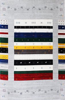 Gabbeh-Loom - Teppich aus Indien,  Schurwolle, Größe: 208x302cm Sonderpreis: € 1.317,-