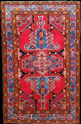 Hamadan - Teppich aus Orient,  Schurwolle, Größe: 129x205cm Sonderpreis: € 257,-