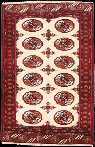 Turkmene - Teppich aus Orient,  Schurwolle, Größe: 83x125cm Sonderpreis: € 193,-