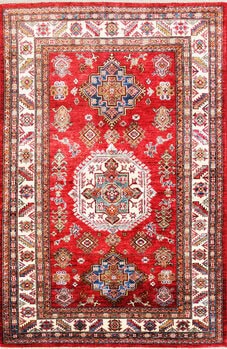 Kazak Exklusiv - Teppich aus Afghanistan ,  Ghazniwolle, Größe: 123x185cm Sonderpreis: € 894,-