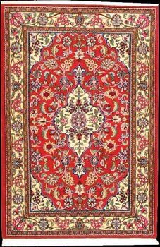 Ghom - Teppich aus Orient,  Kork/Schafwolle, Größe: 106x155cm Sonderpreis: € 946,-