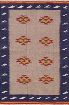 Kelim - Teppich aus Orient,  Schurwolle, Größe: 122x191cm Sonderpreis: € 184,-