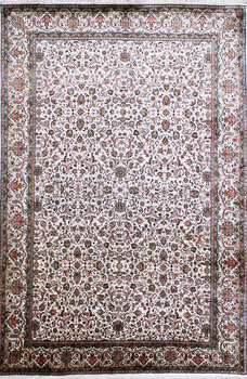 Kashmir-Seide - Teppich aus Kashmir,  Natur-Seide, Größe: 214x317cm Sonderpreis: € 4.973,-