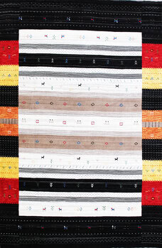 Gabbeh-Loom - Teppich aus Indien,  Schurwolle, Größe: 141x205cm Sonderpreis: € 606,-