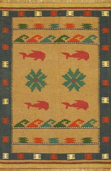 Kelim - Teppich aus Orient,  Schurwolle, Größe: 99x155cm Sonderpreis: € 121,-