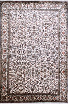 Kashmir-Seide - Teppich aus Kashmir,  Natur-Seide, Größe: 214x317cm Sonderpreis: € 4.973,-