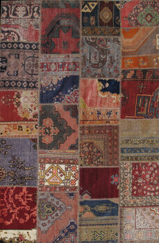 Patchwork - Teppich aus Tuerkei,  Schurwolle, Größe: 201x301cm Sonderpreis: € 1.506,-