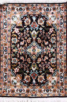 Kashmir-Seide - Teppich aus Kashmir,  Natur-Seide, Größe: 46x62cm Sonderpreis: € 209,-