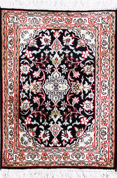 Kashmir-Seide - Teppich aus Kashmir,  Natur-Seide, Größe: 47x64cm Sonderpreis: € 221,-