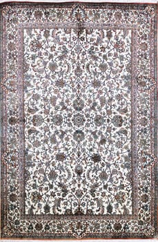 Kashmir-Seide - Teppich aus Kashmir,  Natur-Seide, Größe: 155x220cm Sonderpreis: € 2.500,-