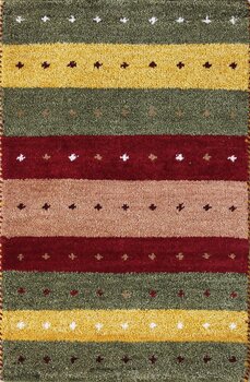 Gabbeh-Jumbo - Teppich aus Indien,  Schurwolle, Größe: 65x98cm Sonderpreis: € 84,-