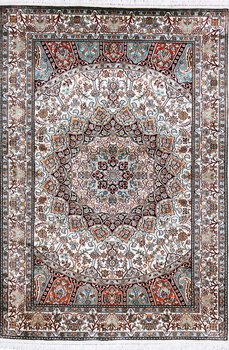 Kashmir-Seide - Teppich aus Kashmir,  Natur-Seide, Größe: 129x184cm Sonderpreis: € 1.740,-