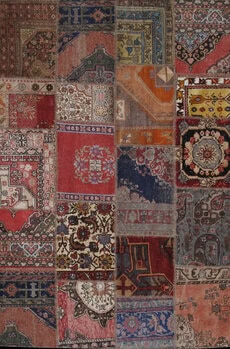 Patchwork - Teppich aus Tuerkei,  Schurwolle, Größe: 201x301cm Sonderpreis: € 1.506,-