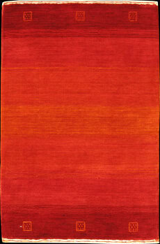 Gabbeh-Loom - Teppich aus Indien,  Neuseelandwolle, Größe: 61x91cm Sonderpreis: € 105,-