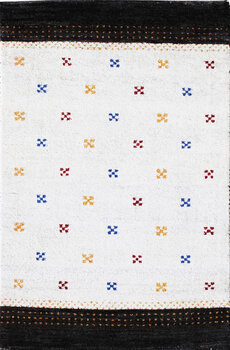 Gabbeh-Jumbo - Teppich aus Indien,  Schurwolle, Größe: 81x121cm Sonderpreis: € 103,-