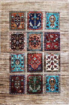 Gabbeh-Loribaff - Teppich aus Afghanistan ,  Ghazniwolle, Größe: 102x145cm Sonderpreis: € 736,-