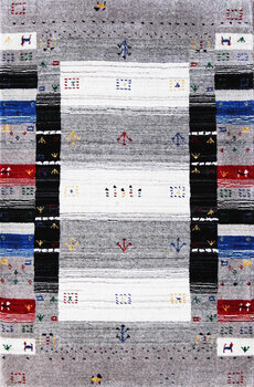 Gabbeh-Loom - Teppich aus Indien,  Schurwolle, Größe: 80x121cm Sonderpreis: € 203,-
