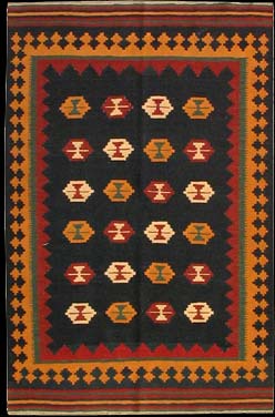 Kelim - Teppich aus Orient,  Schurwolle, Größe: 130x198cm Sonderpreis: € 257,-