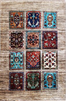 Gabbeh-Loribaff - Teppich aus Afghanistan ,  Ghazniwolle, Größe: 102x145cm Sonderpreis: € 736,-