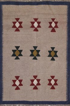 Kelim - Teppich aus Orient,  Schurwolle, Größe: 98x146cm Sonderpreis: € 113,-
