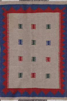 Kelim - Teppich aus Orient,  Schurwolle, Größe: 100x149cm Sonderpreis: € 118,-