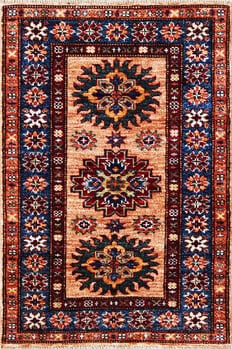 Kazak Exklusiv - Teppich aus Afghanistan ,  Ghazniwolle, Größe: 62x94cm Sonderpreis: € 229,-