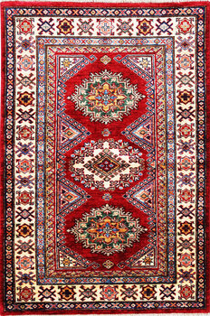 Kazak Exklusiv - Teppich aus Afghanistan ,  Ghazniwolle, Größe: 91x139cm Sonderpreis: € 497,-