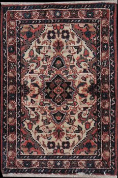 Hamadan - Teppich aus Orient,  Schurwolle, Größe: 56x82cm Sonderpreis: € 83,-