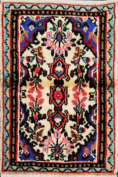 Hamadan - Teppich aus Orient,  Schurwolle, Größe: 61x91cm Sonderpreis: € 102,-