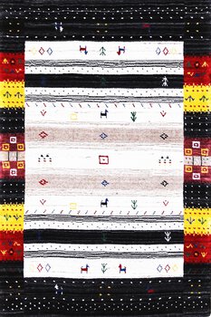 Gabbeh-Loom - Teppich aus Indien,  Schurwolle, Größe: 82x120cm Sonderpreis: € 206,-