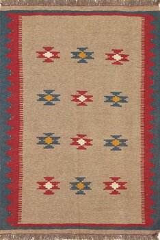 Kelim - Teppich aus Orient,  Schurwolle, Größe: 101x147cm Sonderpreis: € 117,-