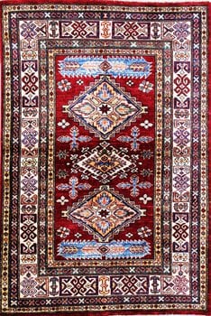 Kazak Exklusiv - Teppich aus Afghanistan ,  Ghazniwolle, Größe: 104x151cm Sonderpreis: € 617,-