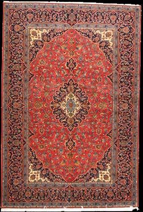 Keschan - Teppich aus Orient,  Schurwolle, Größe: 141x211cm Sonderpreis: € 1.286,-
