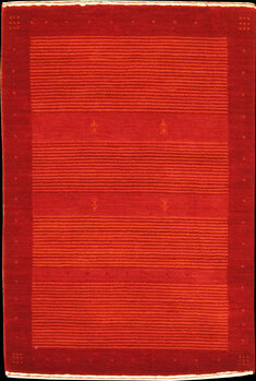 Gabbeh-Loom - Teppich aus Indien,  Neuseelandwolle, Größe: 61x91cm Sonderpreis: € 105,-