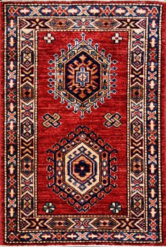 Kazak Exklusiv - Teppich aus Afghanistan ,  Ghazniwolle, Größe: 66x97cm Sonderpreis: € 252,-