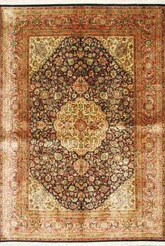 Kashmir-Seide - Teppich aus Kashmir,  Natur-Seide, Größe: 159x225cm Sonderpreis: € 2.360,-