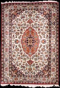 Kashmir-Seide - Teppich aus Kashmir,  Natur-Seide, Größe: 65x91cm Sonderpreis: € 276,-