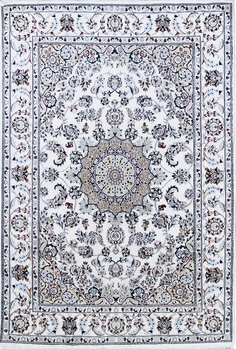 Nain - Teppich aus Indien,  Schafwolle/Seide, Größe: 163x231cm Sonderpreis: € 1.479,-