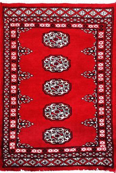 Bochara - Teppich aus Pakistan,  Schurwolle, Größe: 63x90cm Sonderpreis: € 134,-