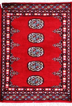 Bochara - Teppich aus Pakistan,  Schurwolle, Größe: 63x87cm Sonderpreis: € 129,-