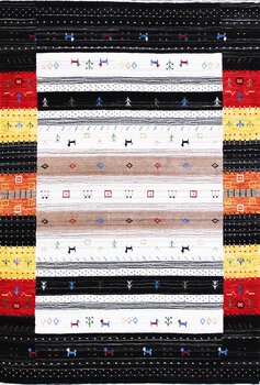 Gabbeh-Loom - Teppich aus Indien,  Schurwolle, Größe: 121x176cm Sonderpreis: € 447,-