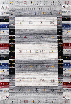 Gabbeh-Loom - Teppich aus Indien,  Schurwolle, Größe: 124x180cm Sonderpreis: € 468,-