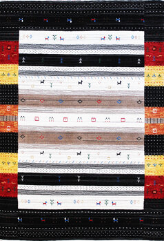 Gabbeh-Loom - Teppich aus Indien,  Schurwolle, Größe: 143x205cm Sonderpreis: € 615,-