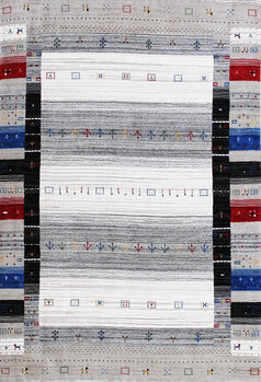 Gabbeh-Loom - Teppich aus Indien,  Schurwolle, Größe: 176x248cm Sonderpreis: € 915,-
