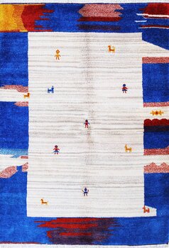 Gabbeh-Jumbo - Teppich aus Indien,  Schurwolle, Größe: 170x236cm Sonderpreis: € 422,-