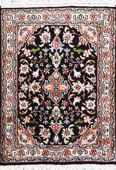 Kashmir-Seide - Teppich aus Kashmir,  Natur-Seide, Größe: 46x64cm Sonderpreis: € 216,-