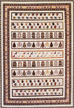 Gabbeh-Loribaff - Teppich aus Indien,  Schurwolle, Größe: 255x355cm Sonderpreis: € 2.846,-